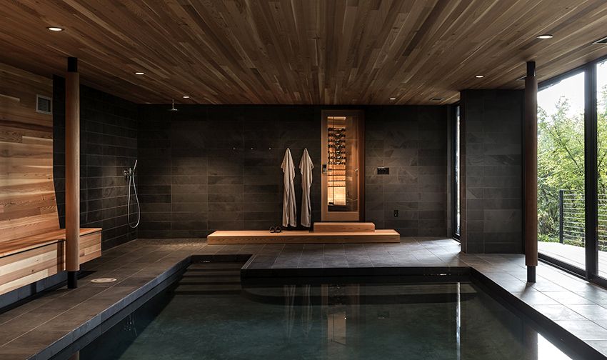 Kupalište s bazenom: projekt nevjerojatnog kompleksa sauna za opuštanje
