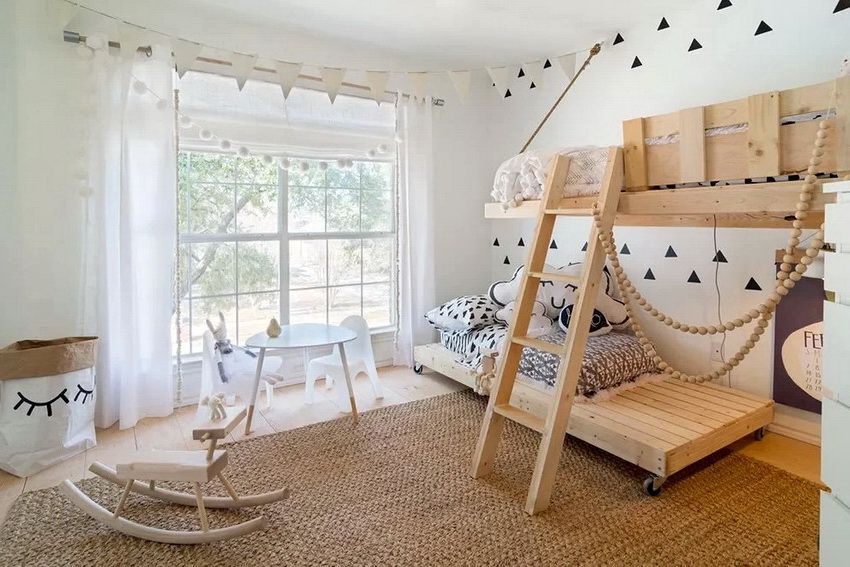 Dječji krevet na kat: ideje za stvaranje ugodnog kutka za djecu