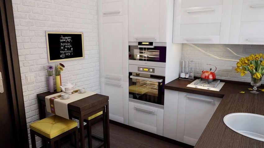 Mali kuhinjski stol za malu kuhinju: učinkovita optimizacija prostora