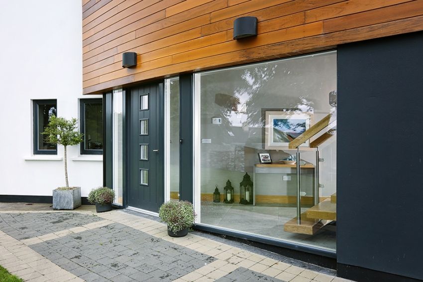 Ulazna vrata sa staklom za privatnu kuću: izvrsni dizajnerski primjeri